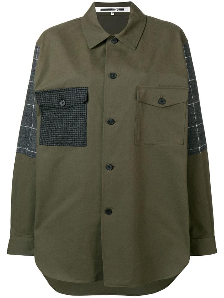Mcq Alexander Mcqueen Oversized Shirt Jacket - Green