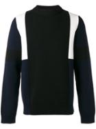Marni Colour Block Knitted Jumper, Men's, Size: 48, Black, Cotton