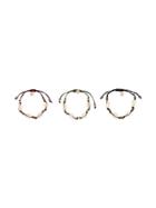 Fefè Pack Of Three Shell Bracelets - White