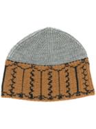 Lanvin - Patterned Beanie Hat - Men - Wool - One Size, Grey, Wool
