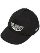 Off-white Logo Print Cap, Women's, Black, Cotton