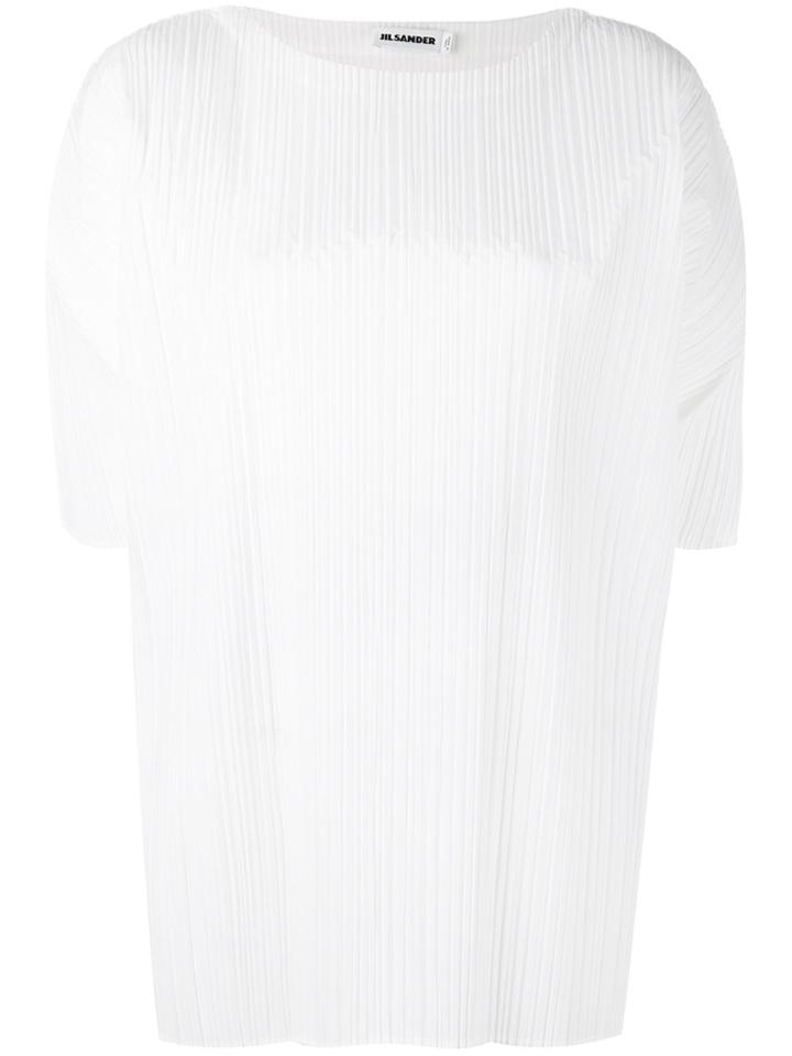Jil Sander Ribbed T-shirt - White