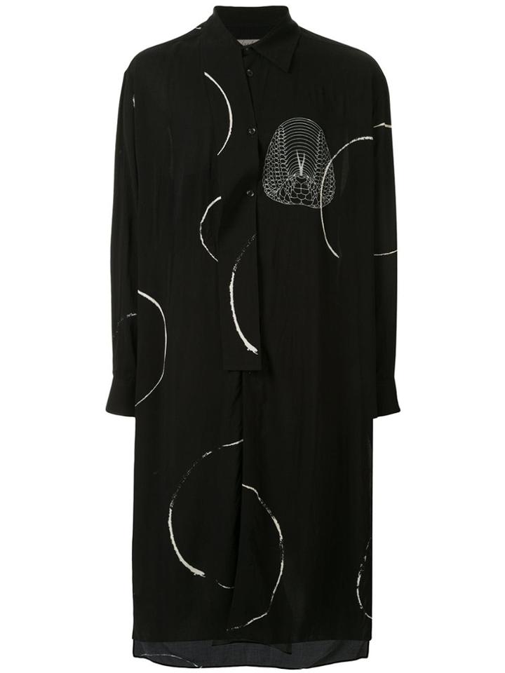 Yohji Yamamoto Long Serpent Shirt - Black