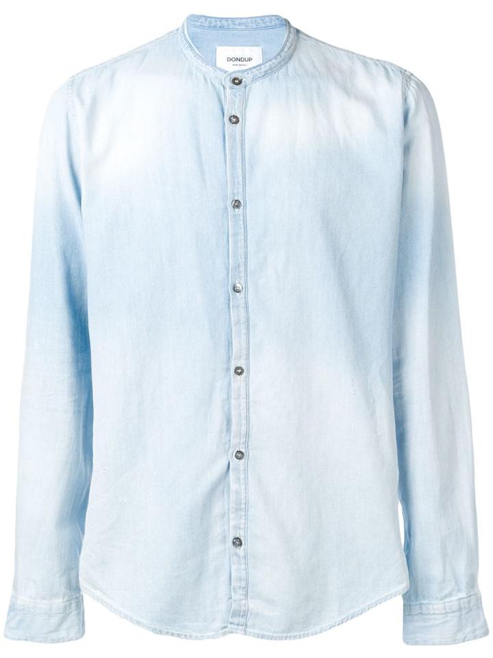 Dondup Band Collar Denim Shirt - Blue