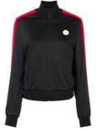 Msgm Logo Plaque Bomber Jacket, Women's, Size: 44, Black, Polyamide/polyester