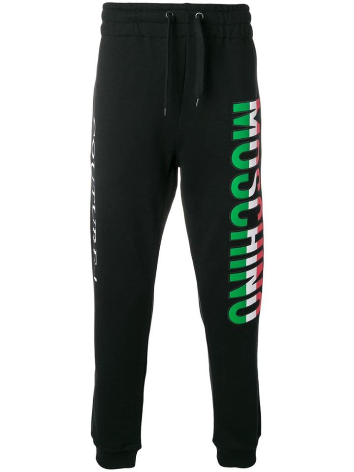 Moschino Italian Logo Track Trousers - Black