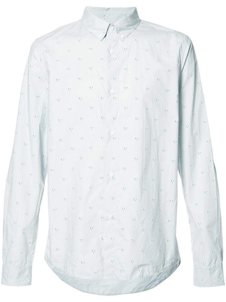 A.p.c. Button-down Shirt, Men's, Size: Medium, Grey, Cotton