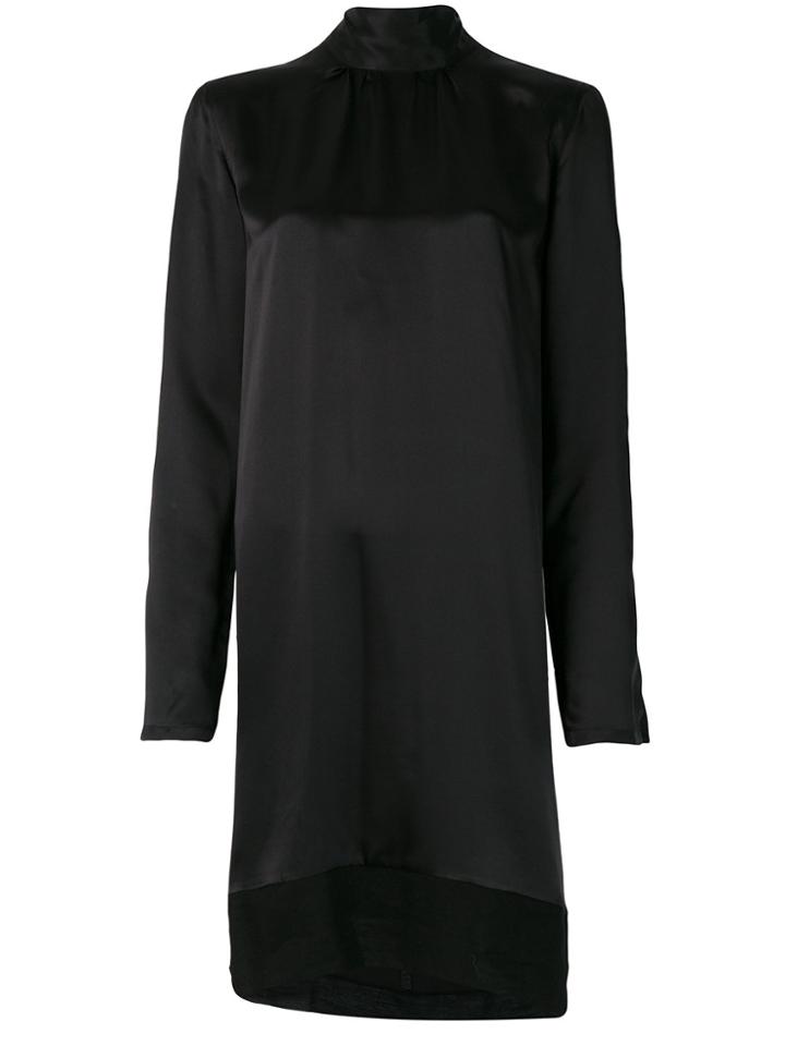 Ann Demeulemeester Roll Neck Shift Dress - Black