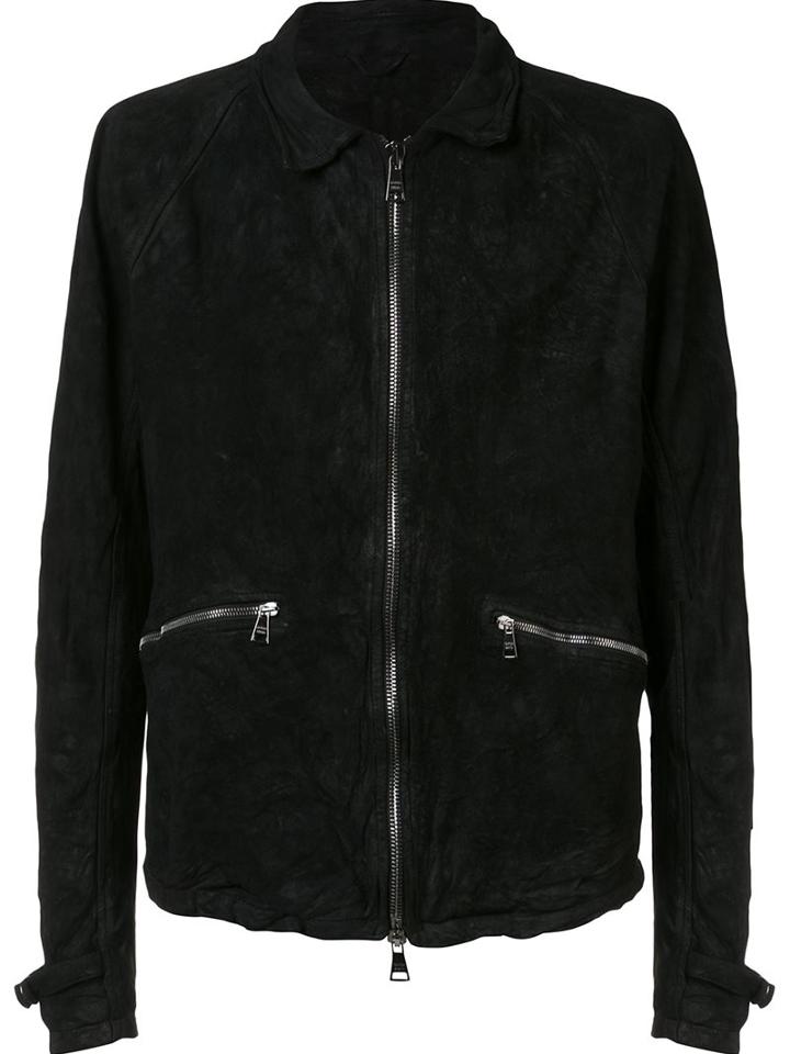 Giorgio Brato Creased Reversible Jacket, Men's, Size: 56, Black, Leather