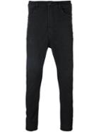 Poème Bohémien Drop Crotch Slim Jeans, Men's, Size: 48, Black, Cotton/spandex/elastane