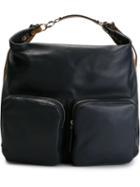 Marni Front Zipped Pocket Backpack, Blue, Lamb Skin