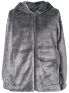 Helmut Lang Lamb Fur Hooded Jacket - Grey