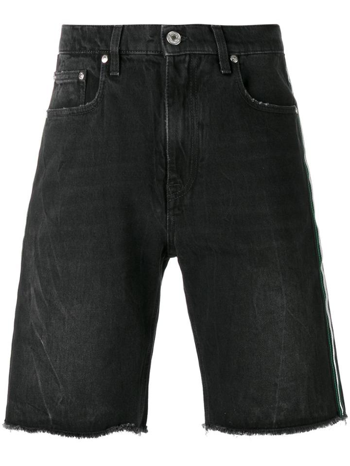 Marcelo Burlon County Of Milan Knee Length Denim Shorts - Blue