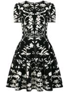 Alexander Mcqueen Two-tone Tulip Dress - Black