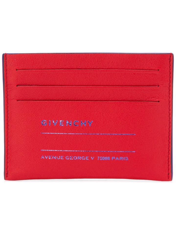 Givenchy Printed Card Holder - Red