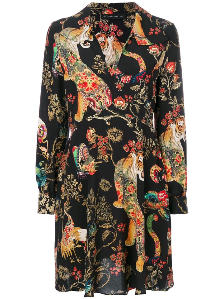 Etro Tiger Print Dress - Black