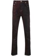 Rick Owens Drkshdw Waxed Slim Fit Jeans - Red