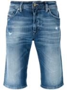 Diesel - Ripped Detail Denim Shorts - Men - Cotton/spandex/elastane - 32, Blue, Cotton/spandex/elastane