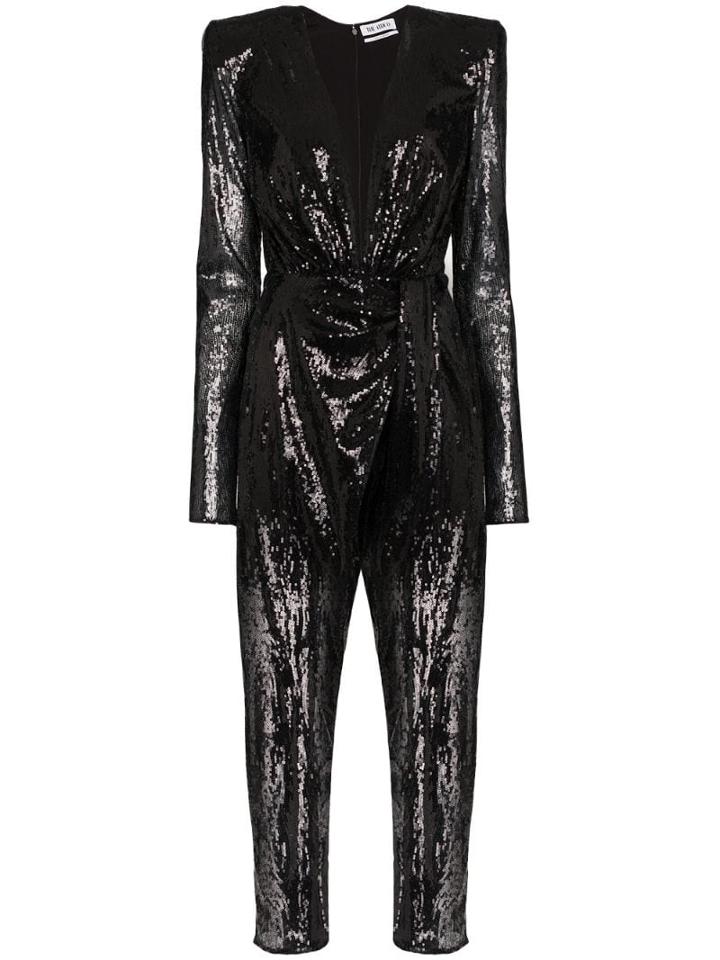Attico Sequin-embellished Jumpsuit - Black