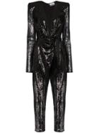 Attico Sequin-embellished Jumpsuit - Black
