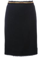 Thom Browne - Chain Belt Skirt - Women - Silk/cotton - 38, Blue, Silk/cotton