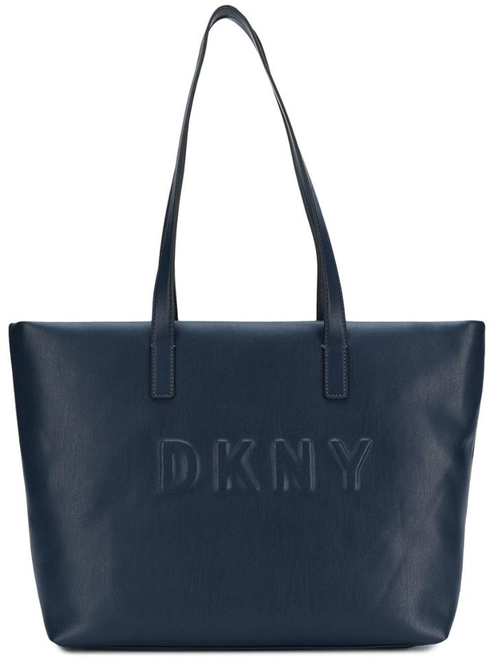 Dkny Large Logo Tote - Blue