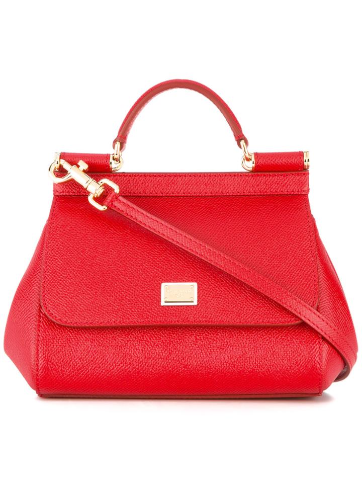 Dolce & Gabbana Mini Sicily Shoulder Bag - Red