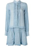 See By Chloé Crinkled Striped Dress