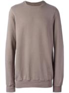 Rick Owens Drkshdw Crew Neck Sweatshirt, Men's, Size: Large, Grey, Cotton