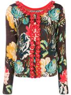 Twin-set Textured Floral Pattern Cardigan - Multicolour