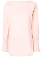 Erika Cavallini Gathered Cuff Blouse - Pink & Purple