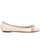 Anna Baiguera Gemstone Buckle Ballerinas - Nude & Neutrals