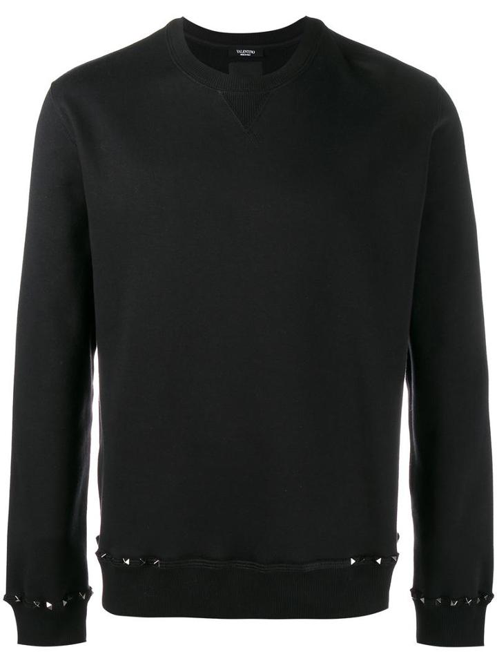 Valentino Rockstud Sweatshirt, Men's, Size: Large, Black, Cotton/polyamide/brass