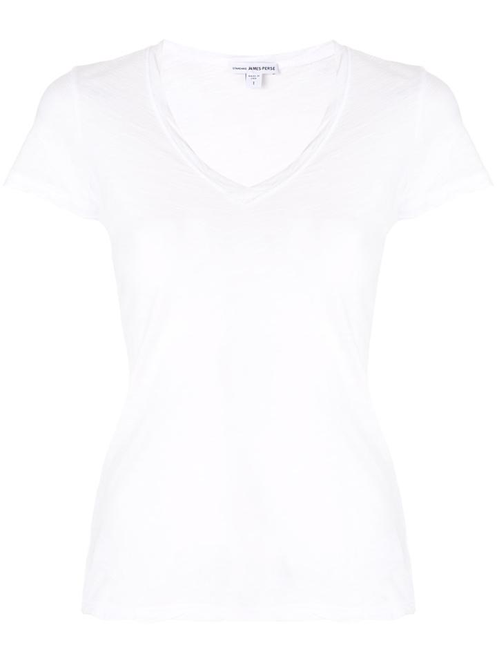James Perse Reverse Binding Tee - White