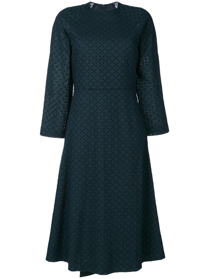 Cédric Charlier Broderie Anglaise Dress - Blue