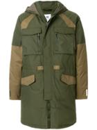 Adidas By White Mountaineering Padded Two-tone Parka - Green
