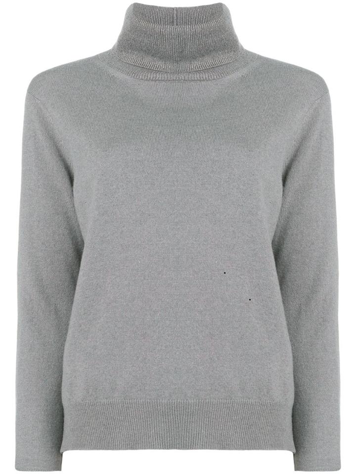 Fabiana Filippi Fine Knit Turtleneck Sweater - Grey