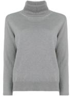 Fabiana Filippi Fine Knit Turtleneck Sweater - Grey