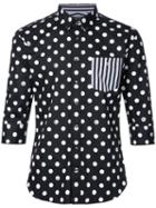 Guild Prime - Stripes And Spots Shirt - Men - Cotton - 1, Black, Cotton