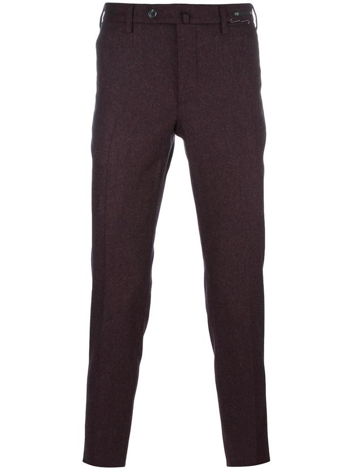 Pt01 Slim-fit Trousers, Men's, Size: 52, Pink/purple, Spandex/elastane/virgin Wool