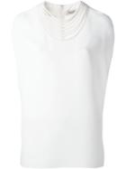 Valentino Multi Strand Collar Cape Top