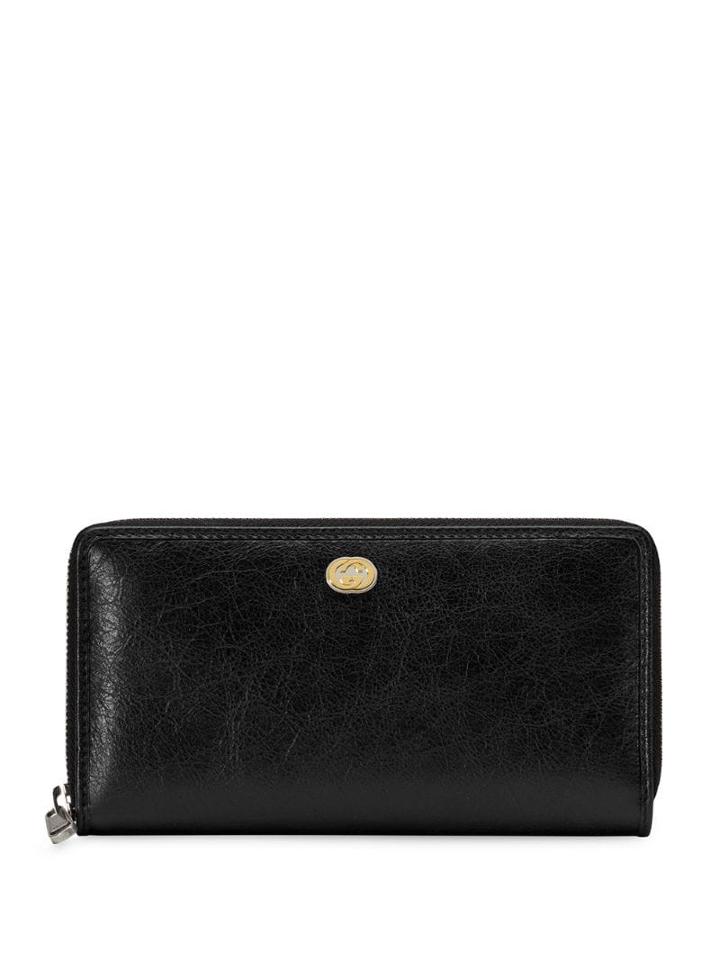 Gucci Gg Wallet With Zip - Black