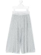 Loredana - Laminated Plissé Trousers - Kids - Polyester/spandex/elastane/viscose/metallic (grey) Fibre - 11 Yrs