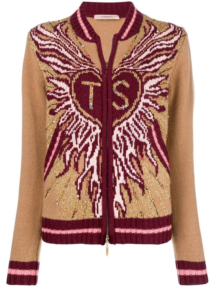 Twin-set Logo Heart Jumper - Neutrals