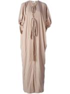 Lanvin Draped Dress, Women's, Size: 2, Nude/neutrals, Polyester/brass