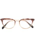 Oliver Peoples Theadora Glasses, Brown, Metal/acetate