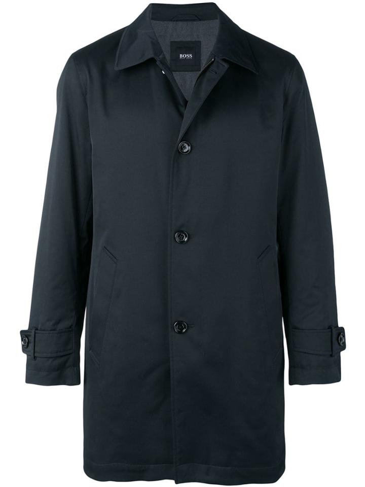 Boss Hugo Boss Buttoned Coat - Blue