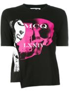 Mcq Alexander Mcqueen Printed Logo T-shirt, Women's, Size: Medium, Black, Cotton
