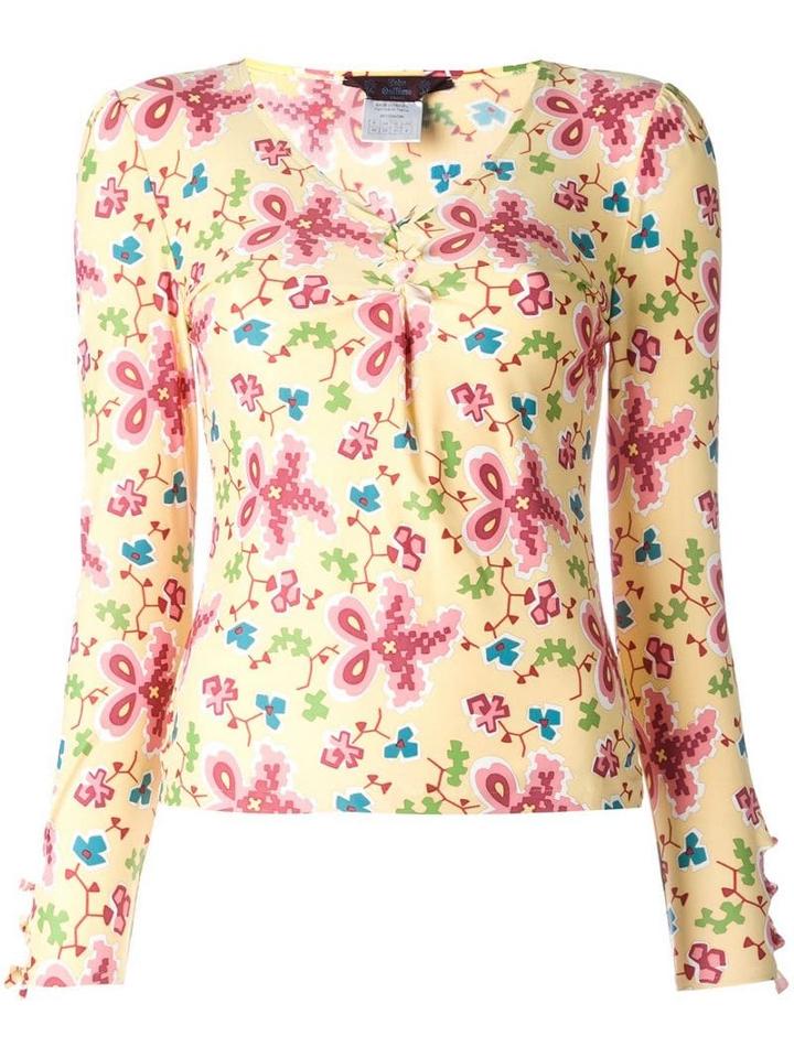 John Galliano Pre-owned Printed Top - Yellow