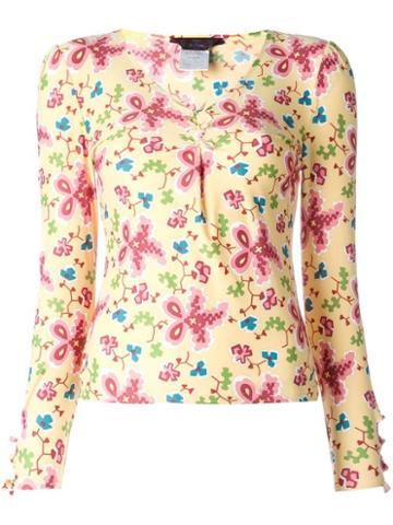 John Galliano Pre-owned Printed Top - Yellow